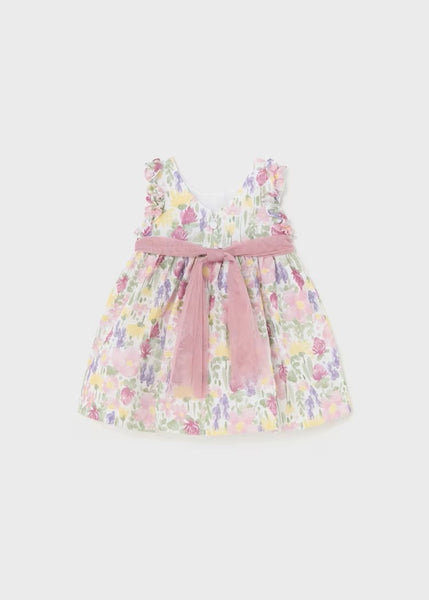 Flower dress with baby tulle sash Ref.  24-01902-047