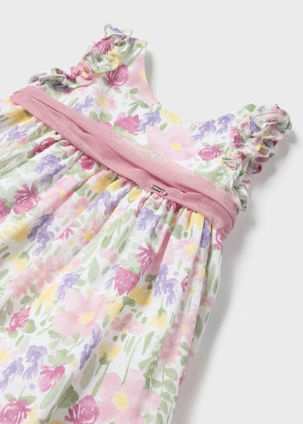 Flower dress with baby tulle sash Ref.  24-01902-047