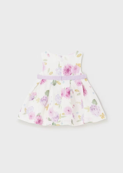 Newborn European linen flower dress Ref.  24-01819-046