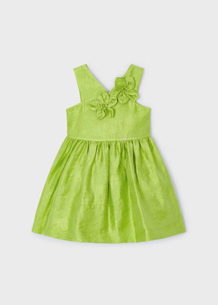 Girl's linen embossed flower dress Ref.  24-03916-015