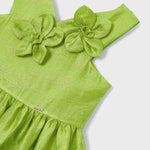 Girl's linen embossed flower dress Ref.  24-03916-015