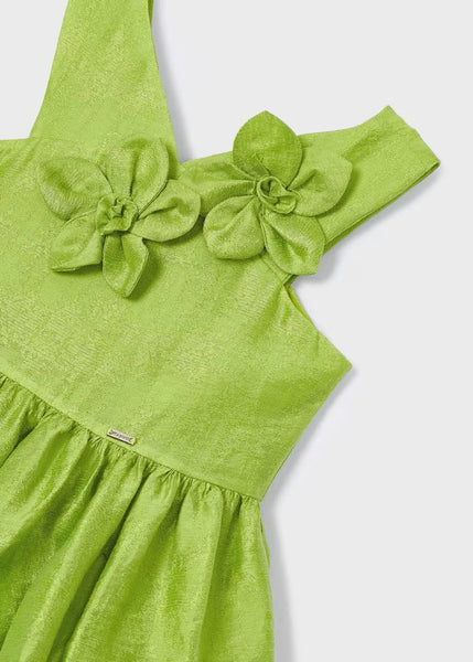 Girl's linen embossed flower dress Ref.  24-03916-015