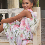 Girl's Flower Print Chiffon Dress Ref.  24-05051-002