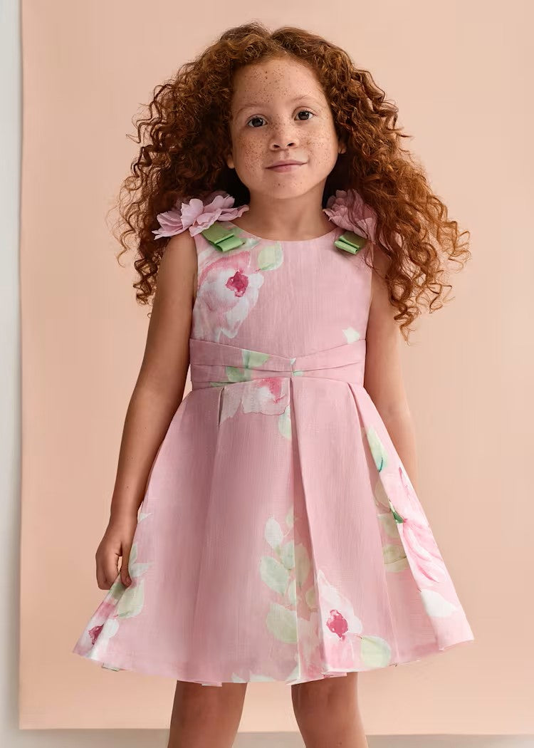 Printed linen dress for girls Ref.  26-5033-6