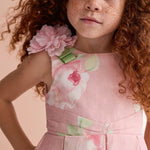 Printed linen dress for girls Ref.  26-5033-6