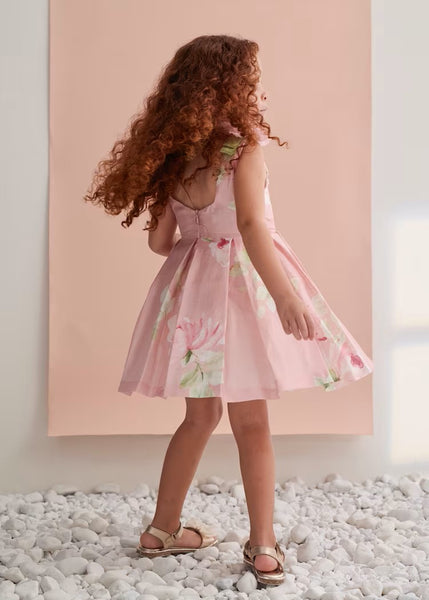 Printed linen dress for girls Ref.  26-5033-6