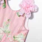 Printed linen dress for girls Ref.  26-5033-6
