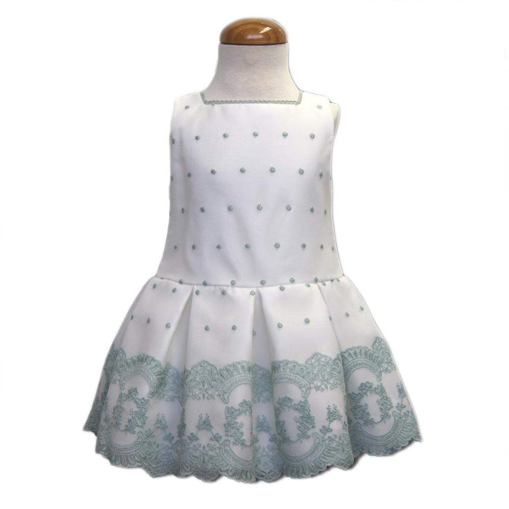 CEREMONY AND ARRAS DRESS FOR GIRL ANAVIG EMBROIDERED JADE 1603