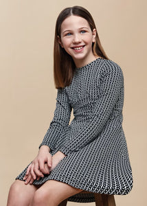 Girl's jacquard houndstooth dress Ref.  13-07966-015