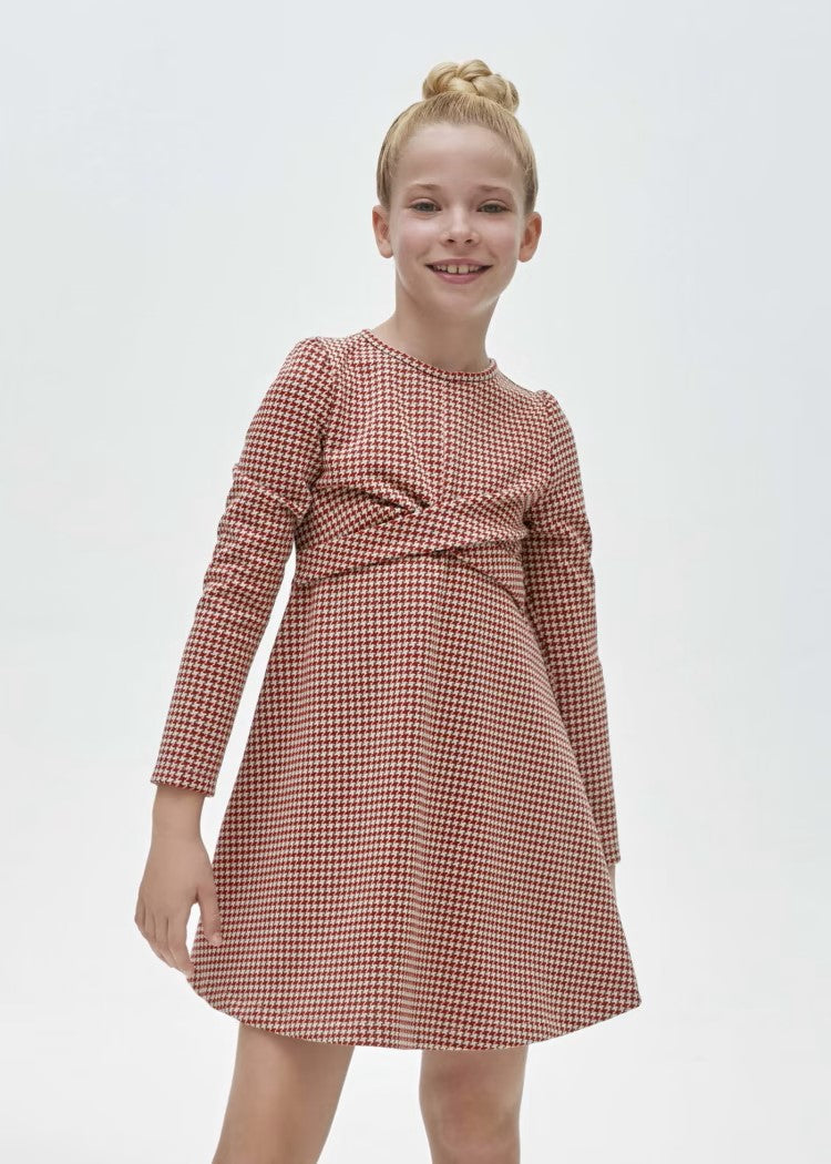 Girl's jacquard houndstooth dress Ref.  13-07966-016