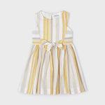 Girl's striped linen dress Ref.  24-03925-071