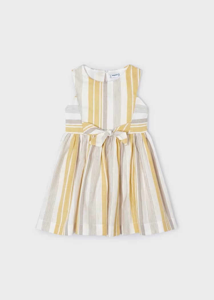 Girl's striped linen dress Ref.  24-03925-071