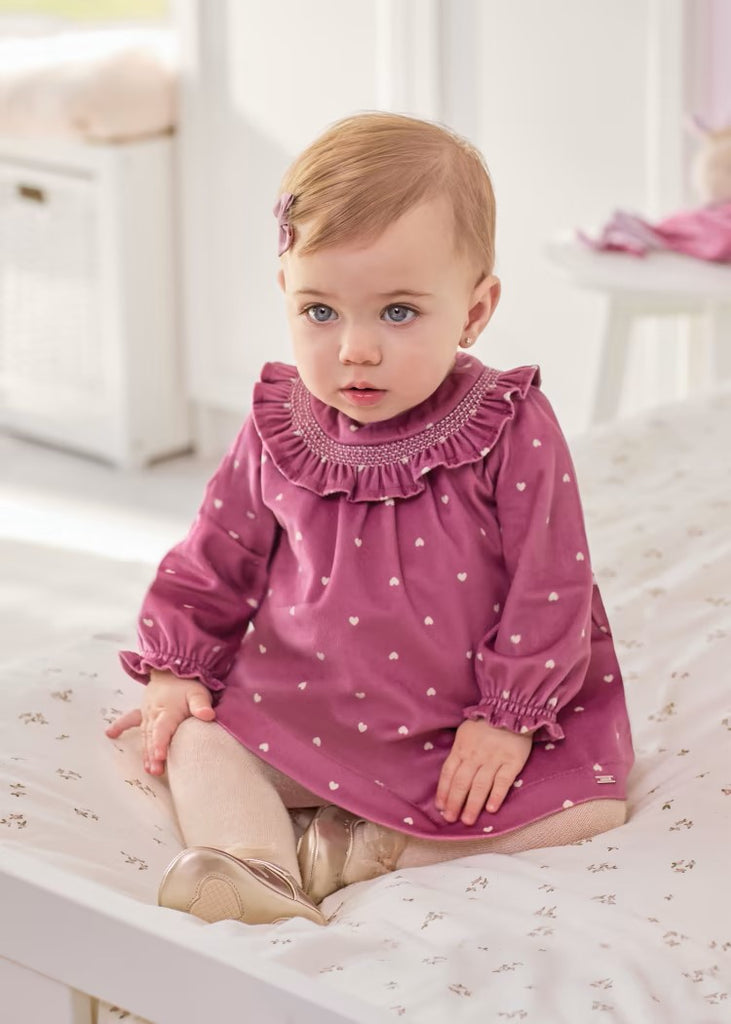 Newborn velvet dress Ref. 13-02840-036 – aljamee3