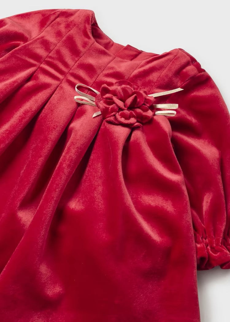 Newborn velvet dress Ref. 13-02854-011 aljamee3 - Newborn velvet dress Ref. 13-02854-011 aljamee3 -