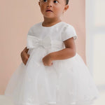 Baby tulle dress with embroidered bows Ref.  26-5003-3
