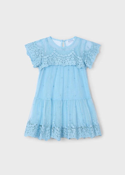 Embroidered tulle dress for girls Ref.  25-03909-038