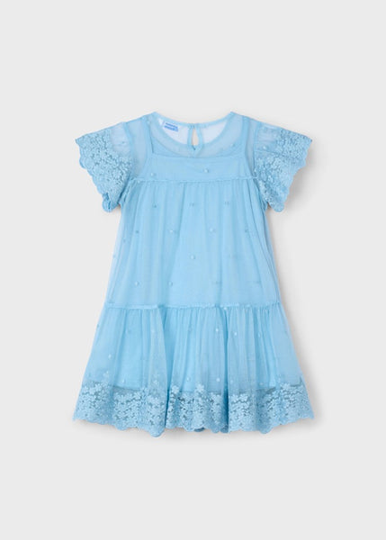 Embroidered tulle dress for girls Ref.  25-03909-038