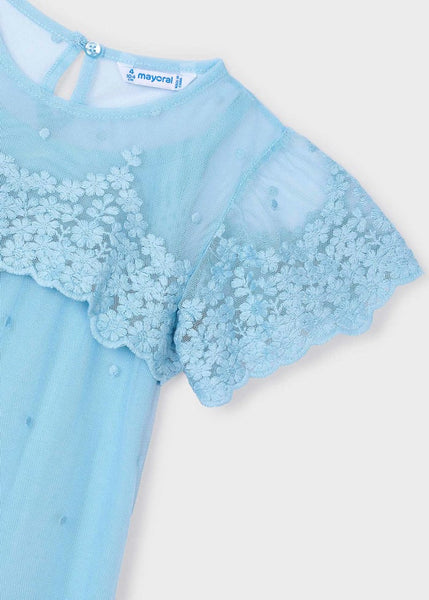 Embroidered tulle dress for girls Ref.  25-03909-038