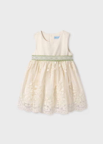 Baby Embroidered Jacquard Tulle Dress Ref. 24-05004-057