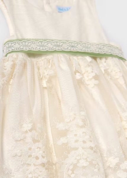 Baby Embroidered Jacquard Tulle Dress Ref. 24-05004-057