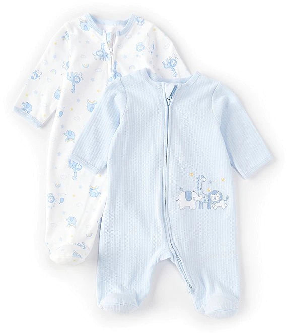 Little Me Baby Newborn-9 Months Magic Safari Long-Sleeve Footed Coverall Set 12758