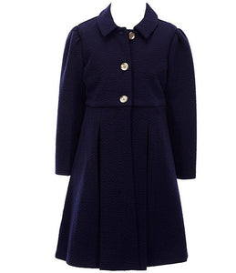 Big Girls 0M-16Y Textured-Knit Coat & Taffeta Plaid Fit-And-Flare Dress