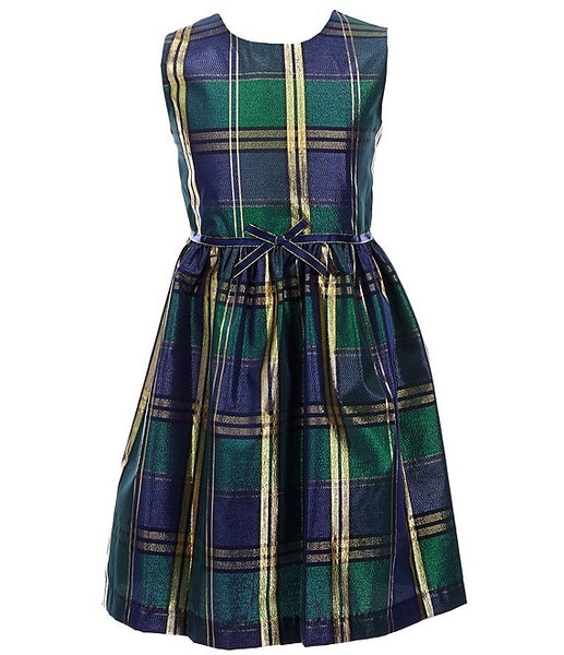 Big Girls 0M-16Y Textured-Knit Coat & Taffeta Plaid Fit-And-Flare Dress