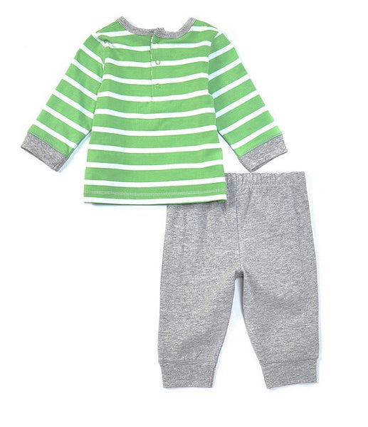 Little Me Baby Boys 3-18 Months Long-Sleeve Striped Alligator Tee, Socks & Jogger Pants 10543 Set