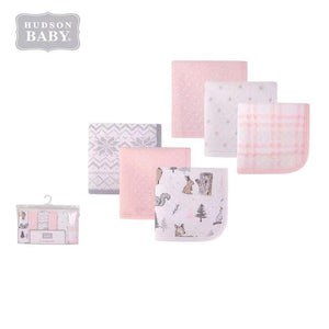 HUDSON BABY 6PC QUILTED WASHCLOTHS 01068CH WINTER FOREST