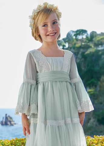 Embroidered Lace Tulle Dress For Girl Ref. 23-05036-055