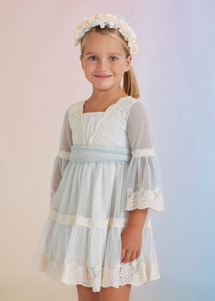 Embroidered Lace Tulle Dress For Girl Ref. 23-05036-055