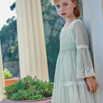 Embroidered Lace Tulle Dress For Girl Ref. 23-05036-055