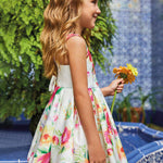 Printed Mikado Dress For Girl Ref. 23-05050-002