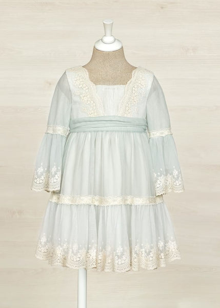 Embroidered Lace Tulle Dress For Girl Ref. 23-05036-055