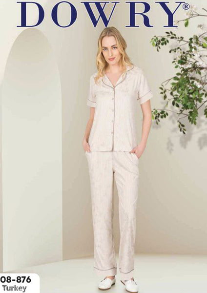 DOWRY Short Sleeve Pajamas Set 08-876