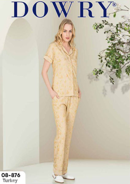 DOWRY Short Sleeve Pajamas Set 08-876