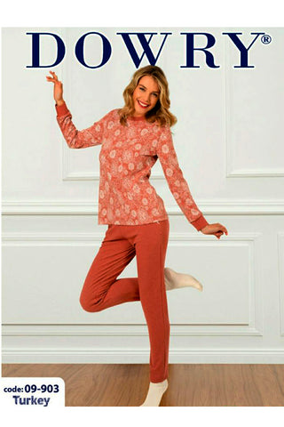 DOWRY Women's Winter Long Sleeve Pajamas Set 09-903