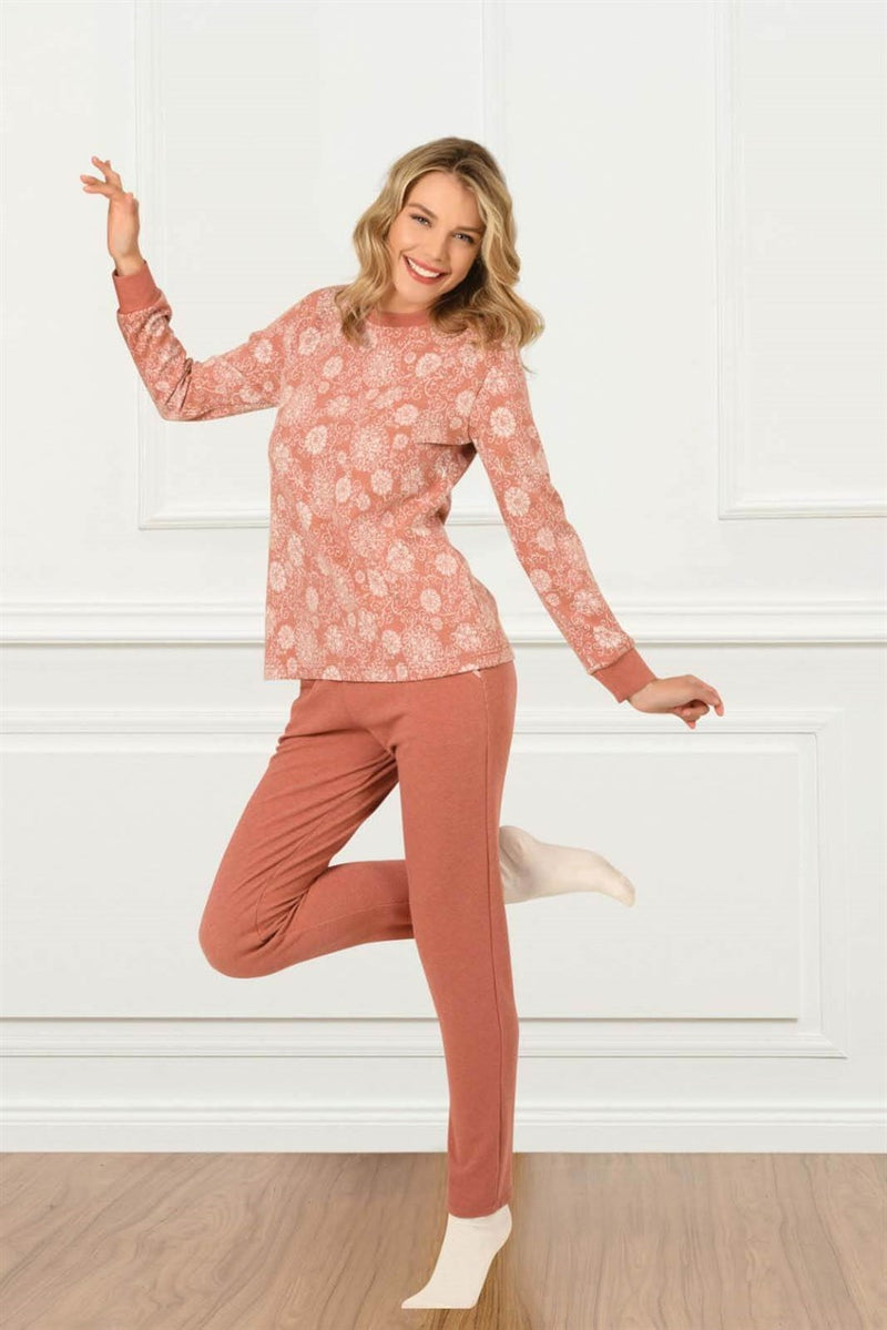 Dowry Women's Long Sleeve Winter Pajamas Set 09-903