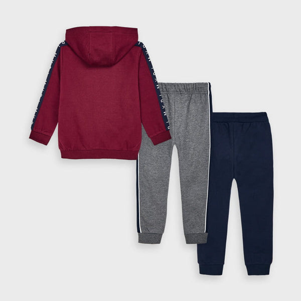 2 piece basic boy's plush tracksuit 43-087