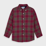 Mayoral Shirt long sleeved checkered 10-04147 - burgundy