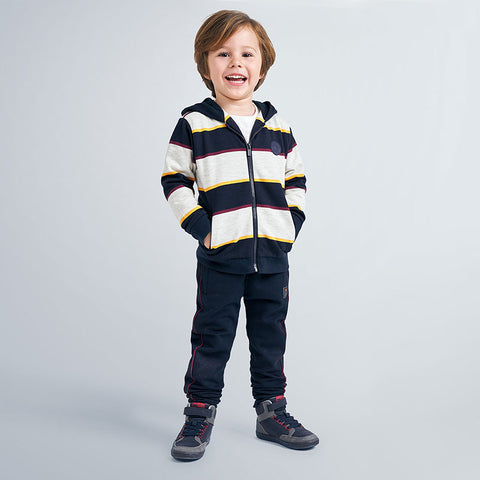 Striped sweatshirt tracksuit 2 pants boy  4821-010