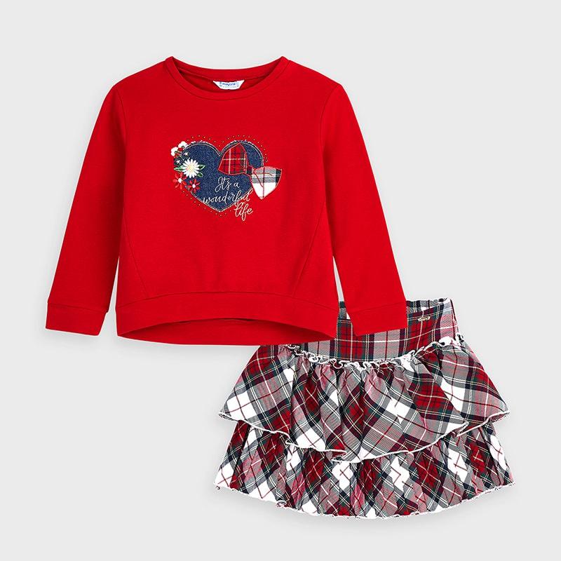 MAYORAL 4992 065 PLAID SKIRT SET AW20