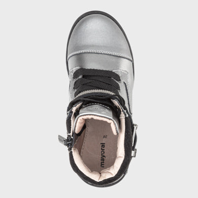 Mayoral Girls Silver Biker Boots 44137