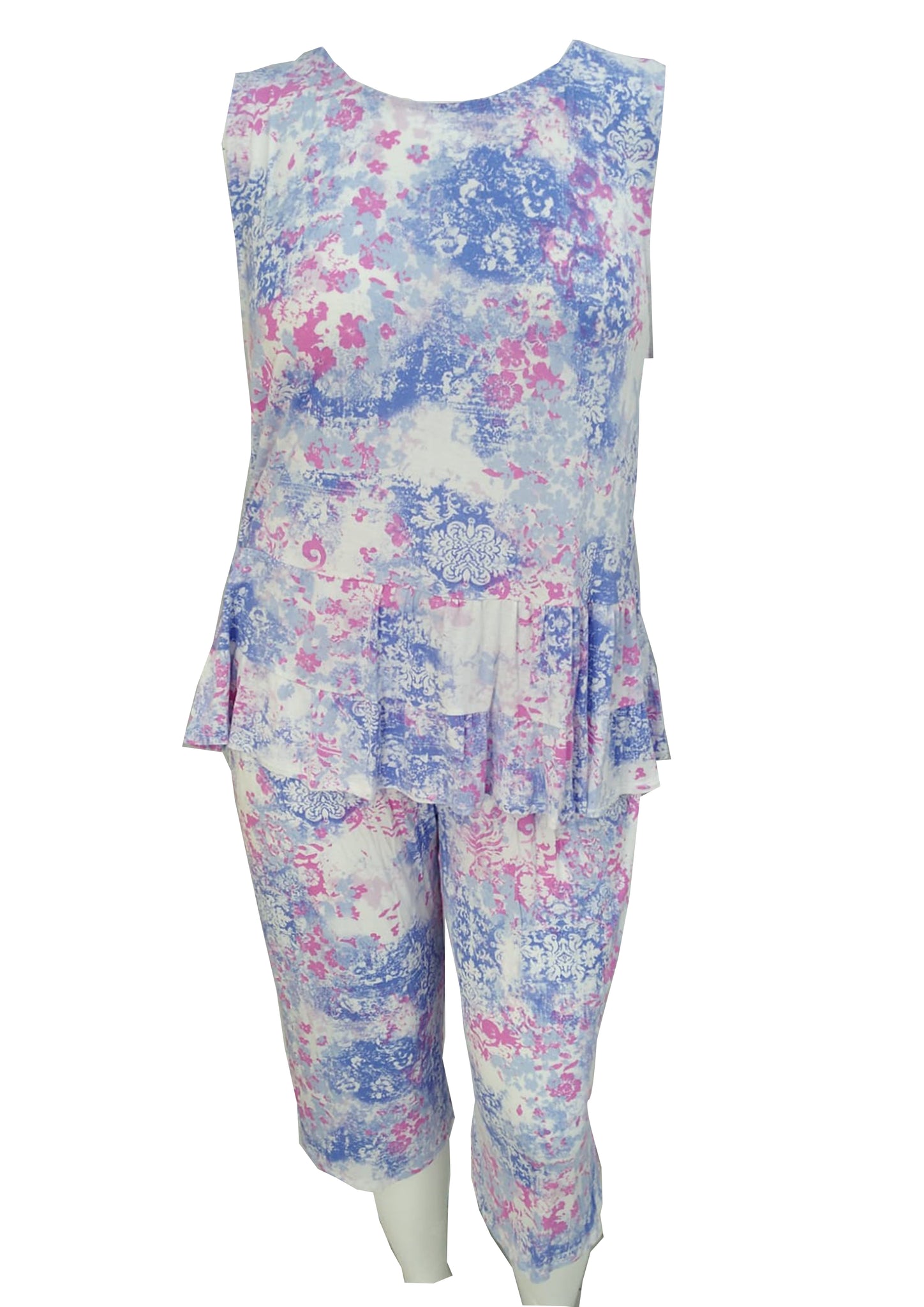 Ellen Tracy  Notch Neck Paisley Pajamas (Women's) 2 Piece Set 8725534