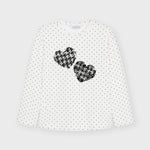 Girl's lurex sweater Art. 11-04372-033 / ECOFRIENDS T-shirt with long sleeves for girl Art. 11-04005-010 / Crepe knit culotte trousers for girl Art. 11-04576-002