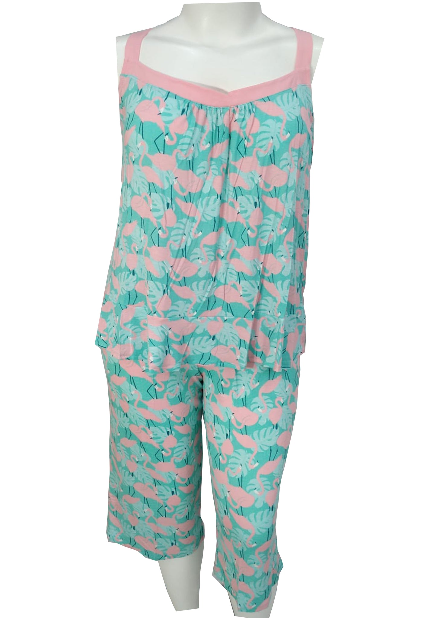 Ellen Tracy  Notch Neck Paisley Pajamas (Women's) 2 Piece Set8725530