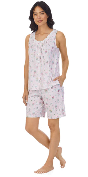 Sketchy Roses Bermuda Pajama Set 92353