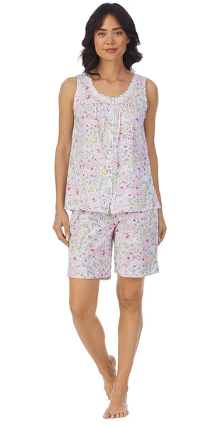 Sketchy Roses Bermuda Pajama Set 92353