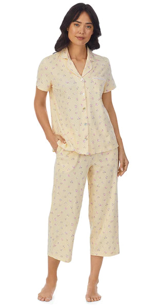 Sketchy Roses Capri Pajama Set 32353