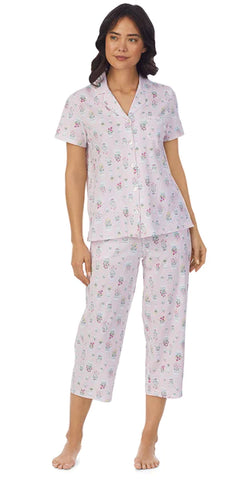 Sketchy Roses Capri Pajama Set 32353
